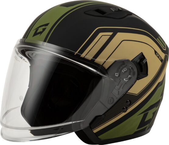 GMAX OF-87 Duke Helmet Matte Black/Green Medium