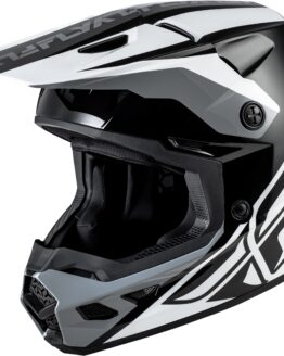 Fly Racing Kinetic Crest Helmet Black/White/Grey Medium