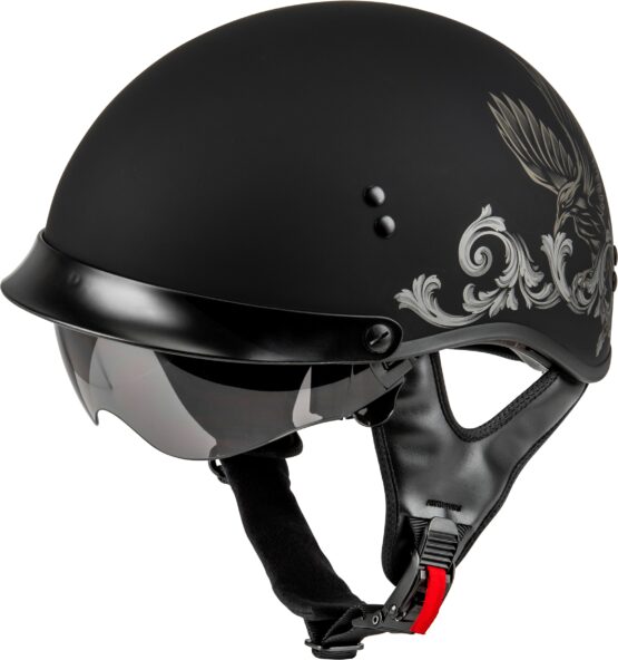 GMAX HH-65 Corvus Helmet w/ Peak Matte Black/Tan Large - Image 2