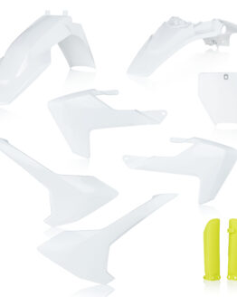 Acerbis Full Plastic Kit White/Yellow 9pc Fits 17-23 Husqvarna TC 65