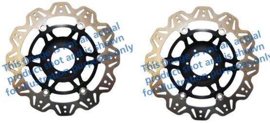 VEE Style Brake Rotors - Black Center Front Set