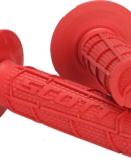 Radial Full Waffle Motorcycle Grips Red 7/8"
