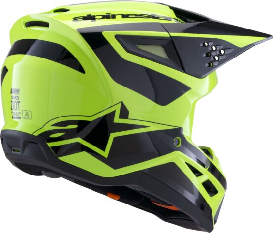 Alpinestars SM3 Heat Helmet Yellow Fluo/Black Gloss M - Image 6