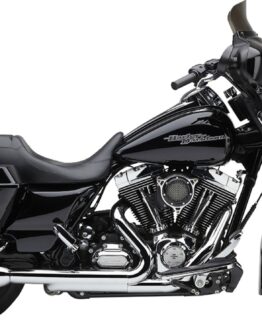 Cobra Gen 2 Neighbor Haters Slip-Ons Chrome/Black 4" Fits FLH/FLT 95-16