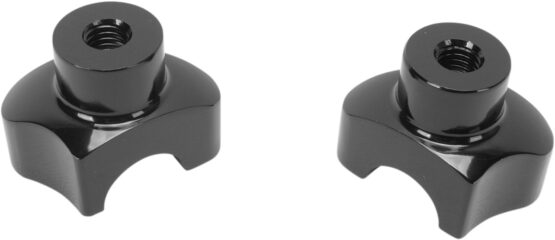 Drag Specialties Forged Aluminum Handlebar Risers Black 1" Clamping Pair