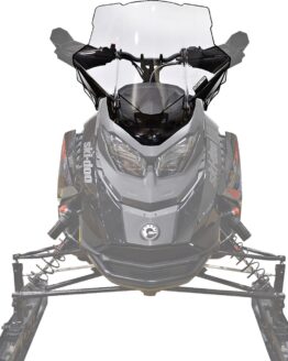 Powermadd Cobra Windshield Mid Clear 19in Black Fade For Ski-Doo Gen5
