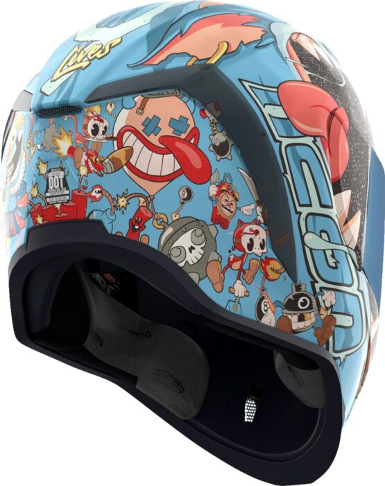 ICON Airform 9 Lives MIPS Full Face Helmet Blue XL - Image 3