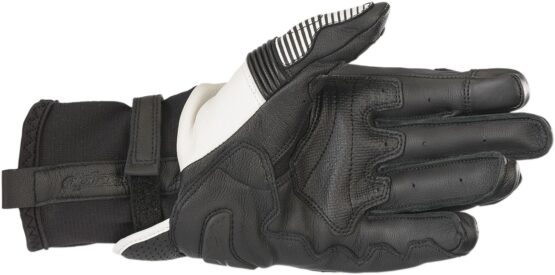 GPX V2 Motorcycle Gloves Black/White 2X-Large - Image 3
