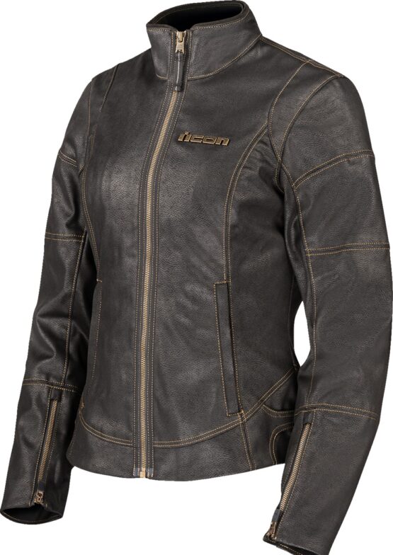 ICON Women's Tuscadero3 Jacket Black/Gold M
