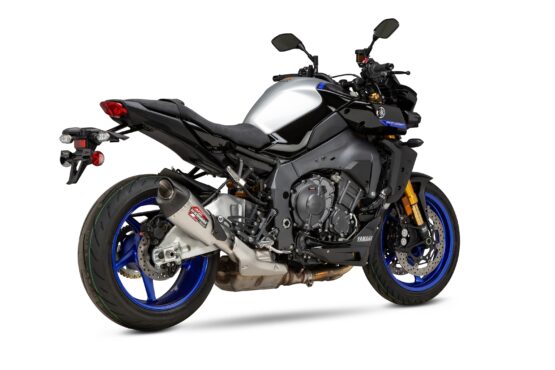 Yoshimura AT2 Stainless Slip-On Exhaust Silver Fits 22-24 Yamaha MT-10 - Image 6