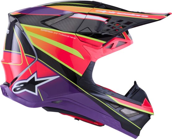 Alpinestars Supertech M10 Era MIPS Helmet Gloss Pink/Violet/Yellow Fluo Small - Image 2