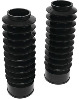 Biker's Choice 49mm Black Long Fork Boots - Rubber