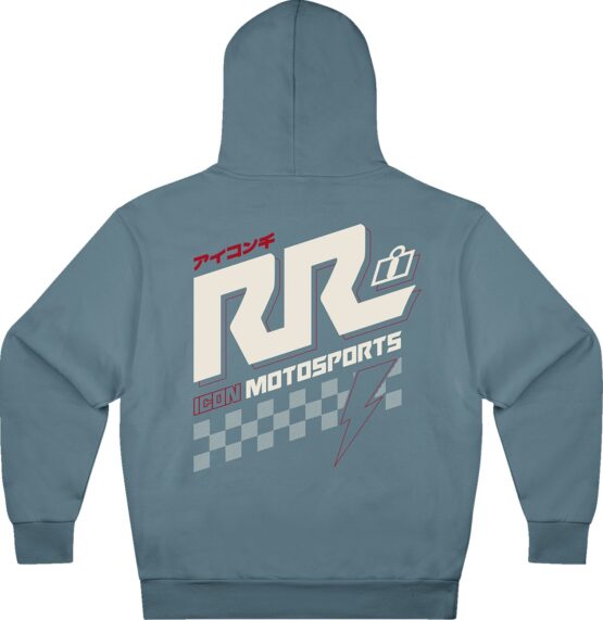 ICON Rizz Rizz Hoodie XL Off-White/Blue Men's - Image 2
