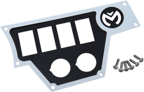 Moose Dashplate Right White 4Switch 12V Large Fits 15-19 RZR 900/1000