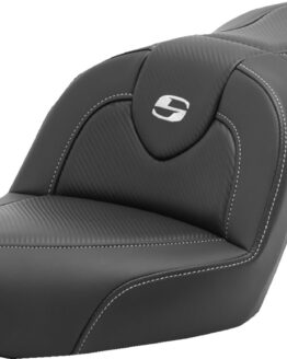 Saddlemen Roadsofa Carbon Fiber 2-Up Seat Black FXD 96-03 without Backrest