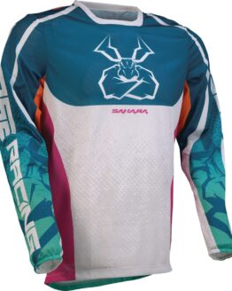 Moose Sahara Jersey Men's Large Orange Teal Pink White