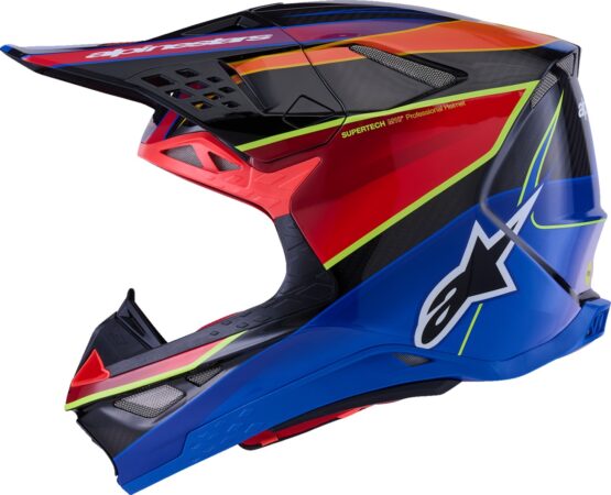 Alpinestars Supertech M10 Era MIPS Helmet Gloss Blue/Red/Yellow Fluo Large - Image 2