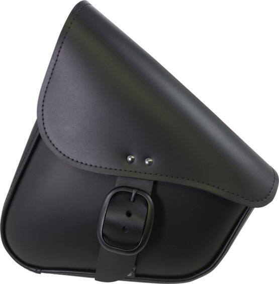 Willie & Max Swing Arm Leather Bag Black with Matte Buckles