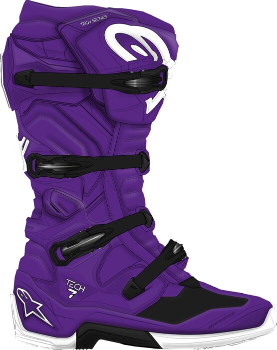Alpinestars Tech 7 Off-Road Boots Purple US 9 - Image 2
