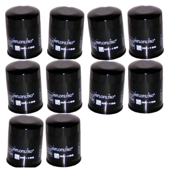 HF196 Oil Filter - Black - 10 Pack