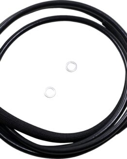 Drag Specialties Stainless Hydraulic Clutch Line +4in Black 74-1/8in