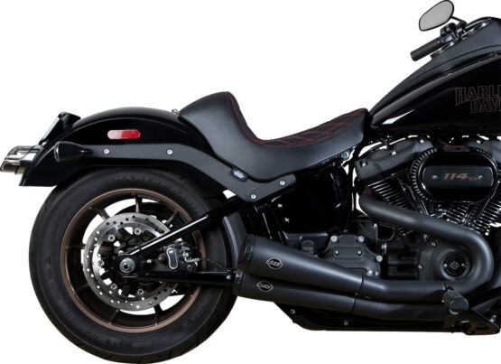 Drag Specialties Solo Seat Black Red Diamond For Harley Low Rider S/ST - Image 3