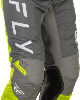 Fly Racing Kinetic Mesh Center Pants Grey/White/Hi-Vis 40