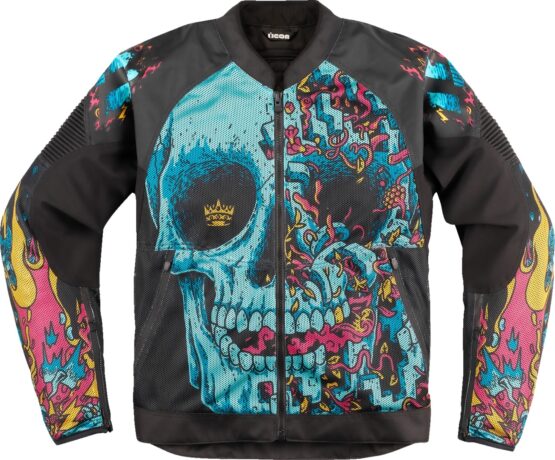 ICON Overlord3 Mesh Munchies Jacket 2XL Black/Blue Men's