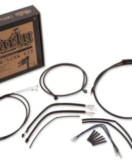 Extended Black Control Cable Kit for 12" Apehanger Bars
