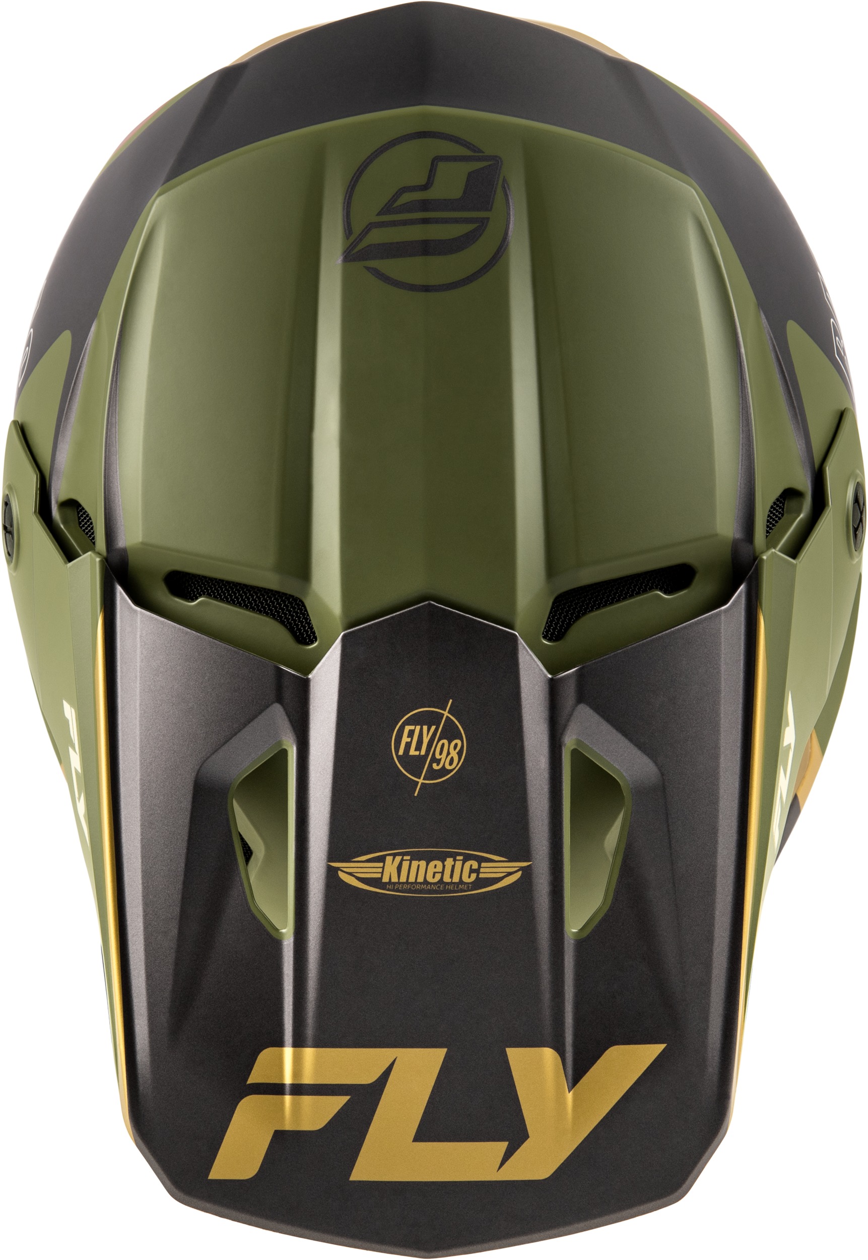 Fly Racing Kinetic Rally Helmet Matte Moss Grey Khaki Off-White XS - Image 4