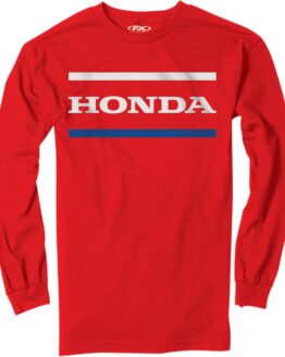 Factory Effex Men's Honda Stripes Long Sleeve Tee Red Size M