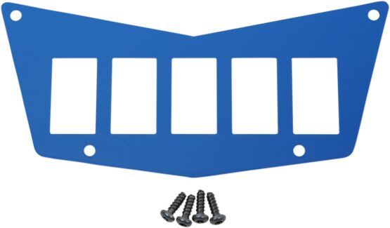 Moose Dashplate 5 Switch Blue Powder-Coated Steel Fits 08-18 Polaris RZR