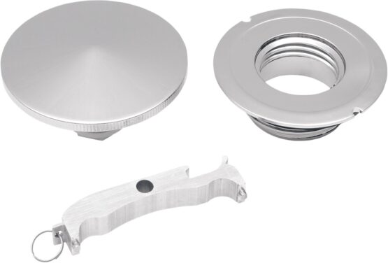 Drag Specialties Gas Cap Chrome with Paint Protectors For Harley-Davidson