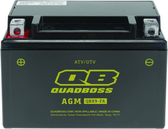 QuadBoss AGM Battery QBX9-FA 12V 8Ah Maintenance-Free Fits 09-20 Arctic Cat 150