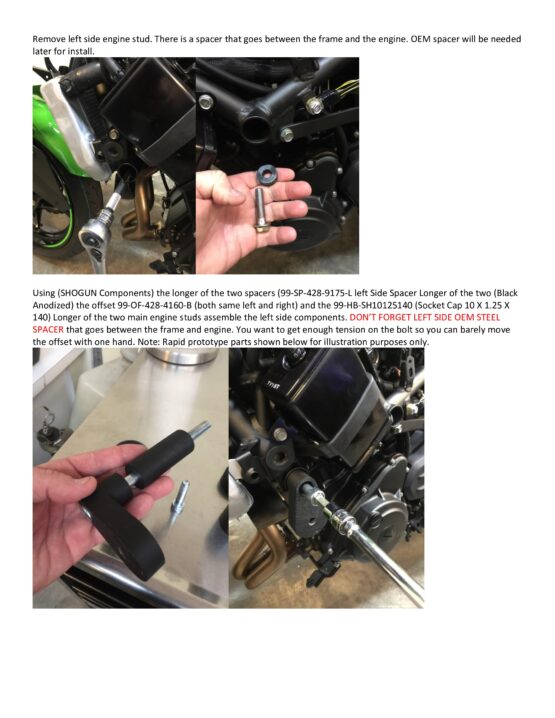 Shogun No Cut Frame Sliders Black Fits 2024 Kawasaki Ninja 500 - Image 5