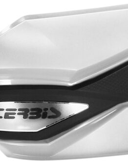 Acerbis Argon Handguards Black White Pair For Multiple Adventure Bikes