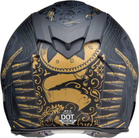 Z1R Warrant Sombrero Helmet XS Black/Gold - Image 2