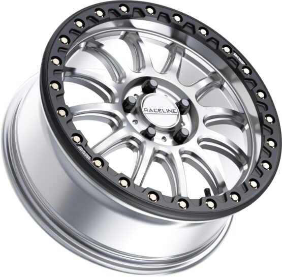 Raceline Alpha Beadlock Wheel Hyper Silver/Black 17x7 5x114.3 +40 - Image 2