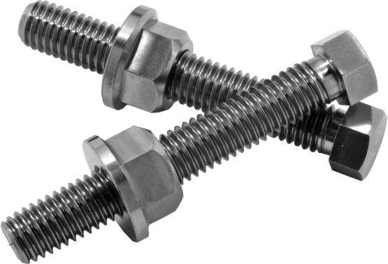 Titanium Axle Adjuster Bolts 10x50mm 10mm/13mm Heads - Image 2