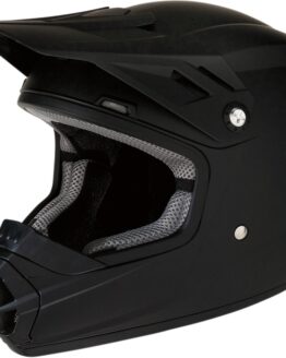 Youth Rise Solid Full Face Offroad Helmet Gloss Black Y-Small