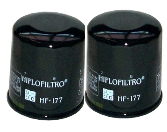 HF177 Oil Filter - Black - 2 Pack