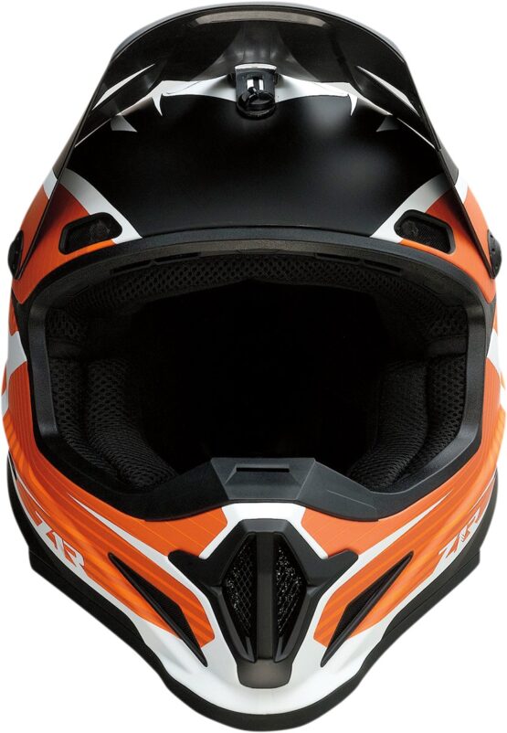 Z1R Rise Flame Helmet Matte Black/Orange/White 2XL - Image 2