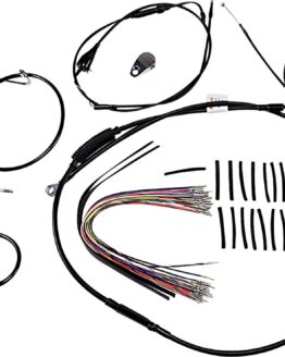 Extended Black Control Cable Kit for 13" Bagger Bars