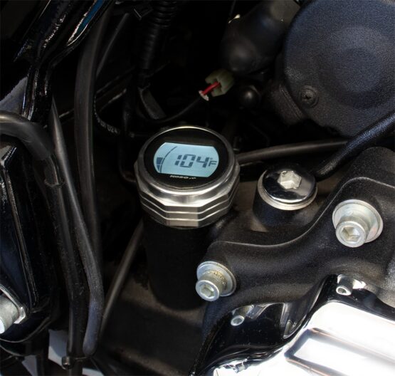 Koso Digital Oil Dipstick Gauge Silver For Harley Touring Models - Image 2