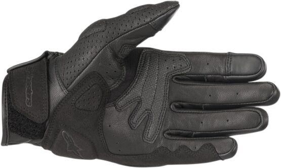 Mustang V2 Leather Motorcycle Gloves Black Small - Image 3