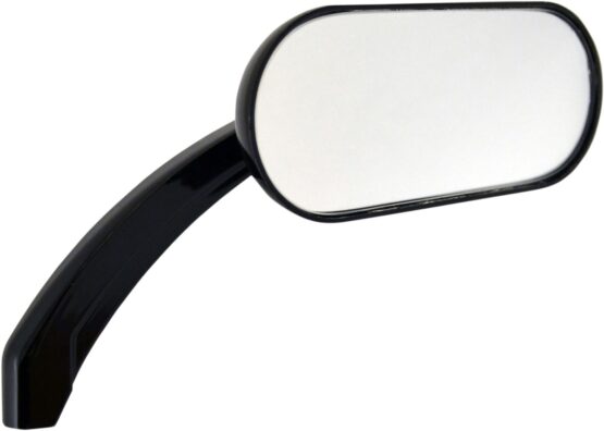 Drag Specialties Oval Mirror Black Gloss Billet Aluminum Handlebar