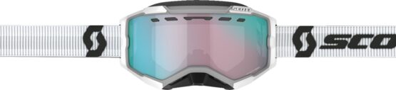 Scott Fury Snow Cross Goggle White Enhancer Aqua Chrome Lens - Image 2