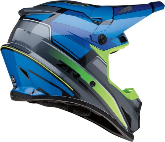 Z1R Rise MC Helmet 4XL Blue/Hi-Vis Yellow Unisex - Image 4