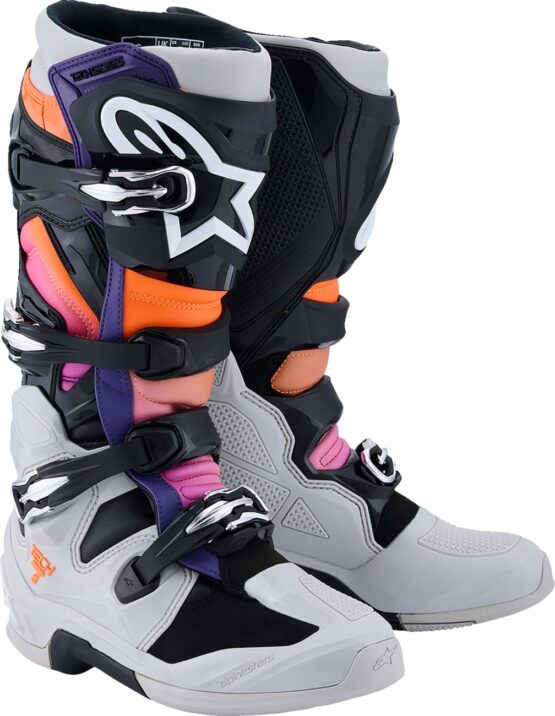 Alpinestars Tech 7 Boots Black/Light Gray/Orange/Magenta US 8