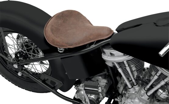 Drag Specialties Large Spring Solo Seat Distressed Brown Leather - Image 2